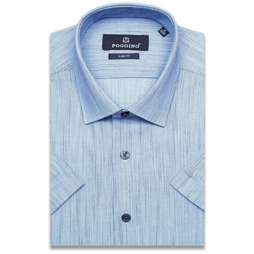Рубашка Poggino 7004-12 цвет голубой размер 52 RU / XL (43-44 cm.)