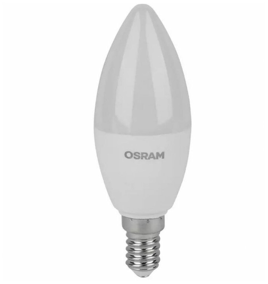 Лампа светодиодная LED Value LVCLB60 7SW/865 свеча матовая E14 230В RU OSRAM 4058075579033