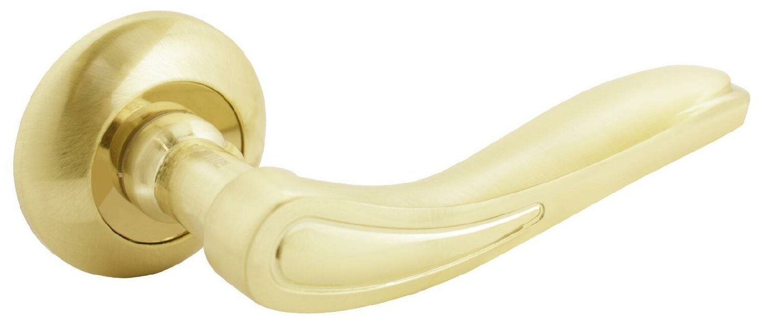 Ручка дверная межкомнатная аллюр АРТ "лайза" SB (1870), цвет матовое золото,