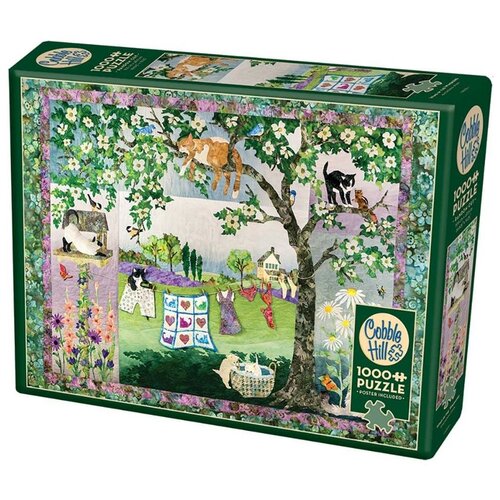 Пазл Cobble Hill 1000 деталей: Забавные котята в цветах