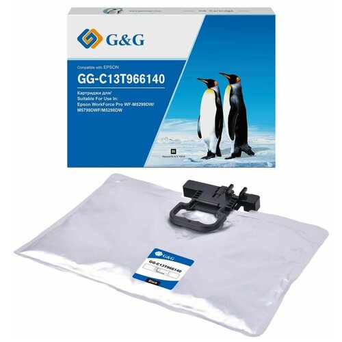 Картридж G&G GG-C13T966140 совместимый струйный картридж (Epson T9661 - C13T966140) 795 мл, черный ic et9661 картридж t2 для epson workforce pro wf m5299dw m5799dwf 40000 стр черный с чипом