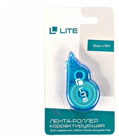 Коррект. лента-роллер LITE 0,5 см х 6 м цв. корп. голуб.