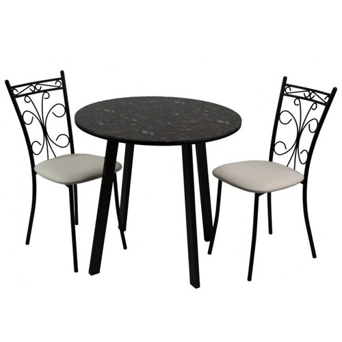 Обеденная группа (Стол Филд и 2 стула Неаполь), Линкольн белый