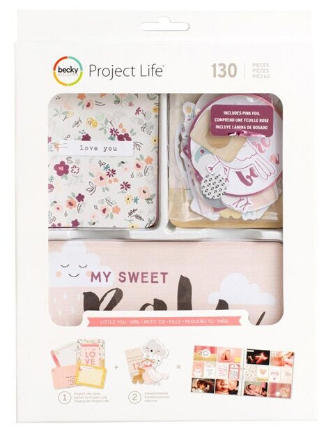 Набор карточек и украшений Value Kit Little You Girls для Project Life, American Crafts by Becky Higgins