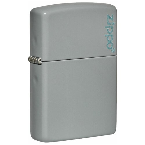 Оригинальная бензиновая зажигалка ZIPPO Classic 49452ZL ZIPPO Logo с покрытием Flat Grey