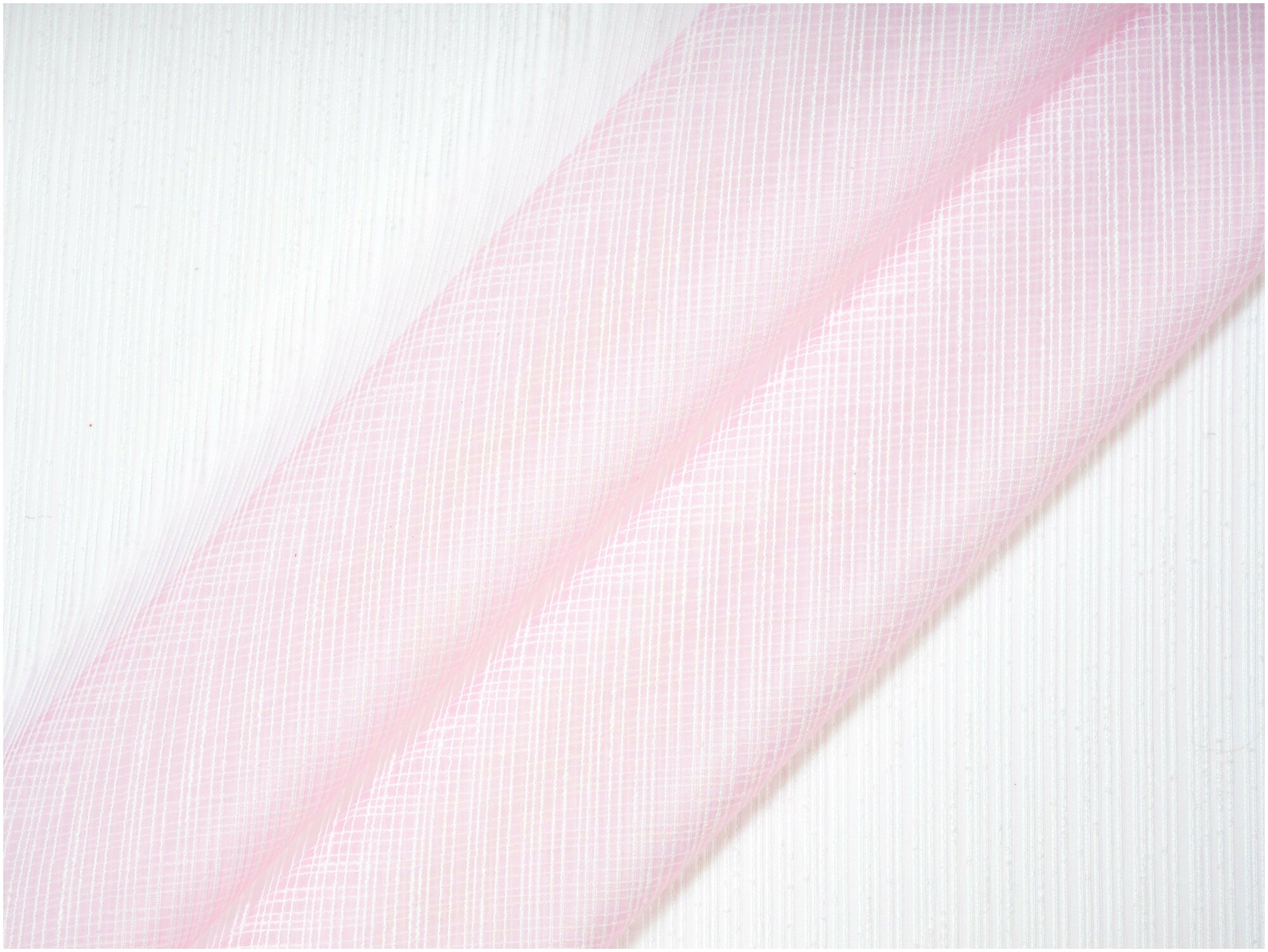 Тюль для кухни Дождик цвет розовый, высота 200 см, ширина 200 см, на шторной ленте