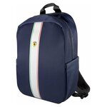 Рюкзак Ferrari On-track PISTA Backpack с USB портом для ноутбука до 15 дюймов, синий - изображение