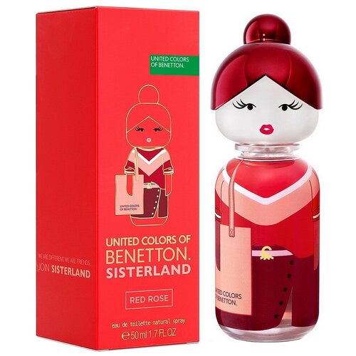 Benetton Туалетная вода Sisterland Red Rose, 50 мл benetton туалетная вода benetton sisterland pink raspberry 50 мл