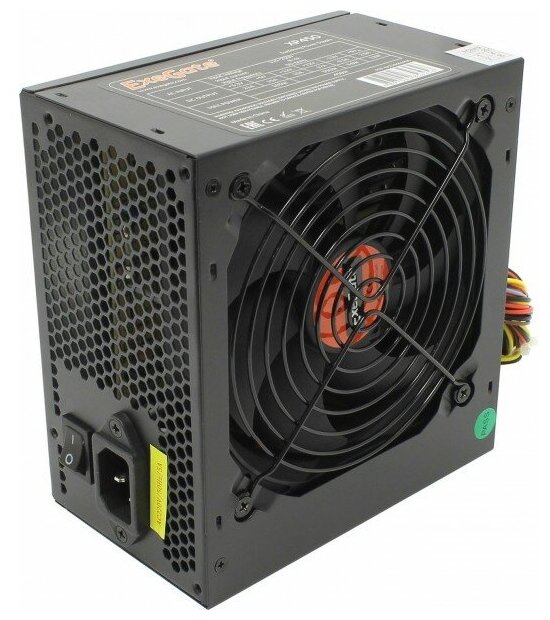 Блок питания 450W ExeGate XP450 ATX PC black 12cm fan 24p+4p 6/8p PCI-E 3*SATA 2*IDE FDD + кабель 220V в комплекте (EX284695RUS)