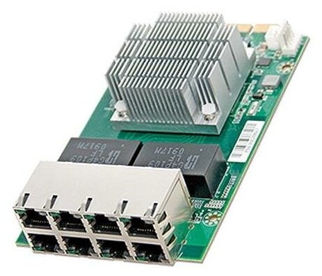 NIP-51082 Caswell Сетевой модуль 8x 1GbE RJ45 Ethernet Ports, PCIe x4 Rev2.0, Dimension: 85(W) x 149(D) x 27(H)mm (выставочный образец)