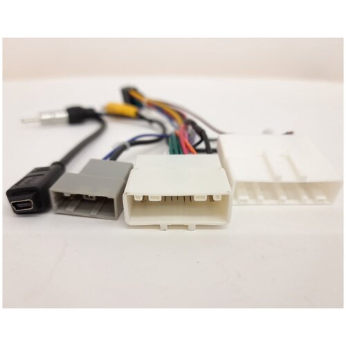Провода для подключения Android магнитолы 16-pin на а/м Nissan 2014-2021 (Питание + Динамики + Антенна + Камера + Руль + USB) CARAV 16-105