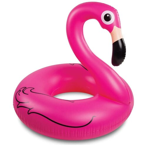 Надувной пляжный круг фламинго для плавания диаметром 90 см