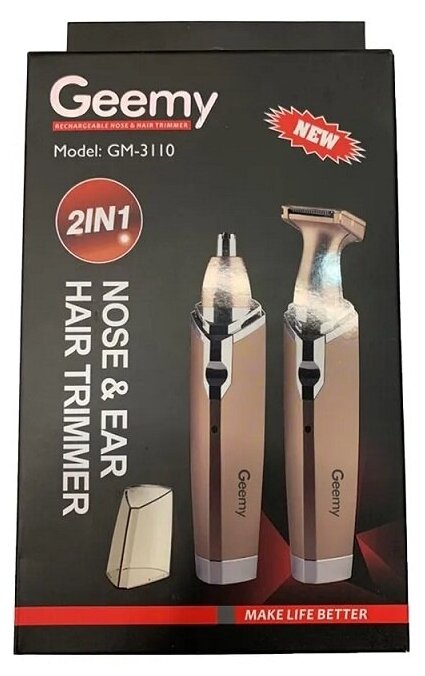 Триммер GEEMY Hair Trimmer 2 в 1 арт. GM-3110, золотой - фотография № 4