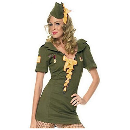 фото Карнавальные костюмы и аксессуары для праздника симпатичная девушка солдат военный женский w9278 chimagna 42-46рр uni