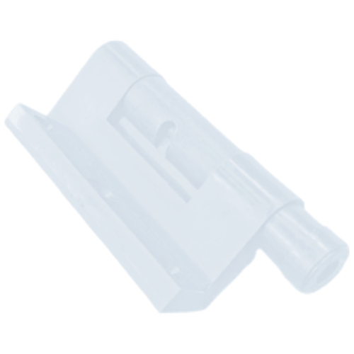 Петля для москитной сетки пластиковая белая S52 с доводчиком / Комплект 1 шт.