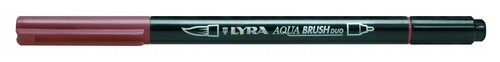 Фломастер цветной акварельный Lyra Aqua Brush Duo, двусторонний Ван Дейков. коричневый