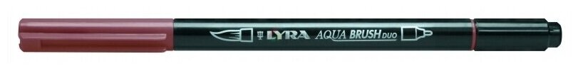 Фломастер цветной акварельный Lyra Aqua Brush Duo, двусторонний Ван Дейков. коричневый