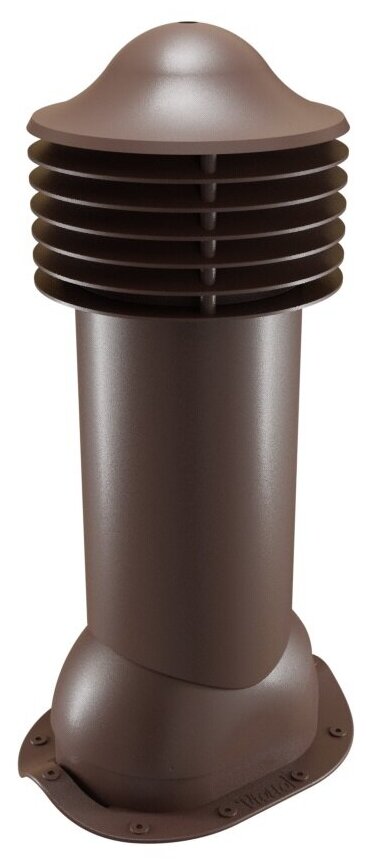 Вентиляционный выход 150мм/125мм для кровли из металлочерепицы типа монтеррей, утепленный, Viotto, RAL 8017 коричневый
