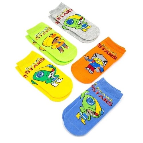 Детские носки для малышей SYLTAN Amog us/Brawl Stars, размер 7-8, 3-5 лет, комплект 5 пар