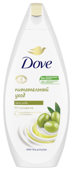 Крем-гель для душа Dove Питательный уход с маслом оливы