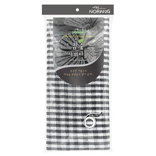 Norang Массажная мочалка с древесным углем Charcol Massage Shower Towel