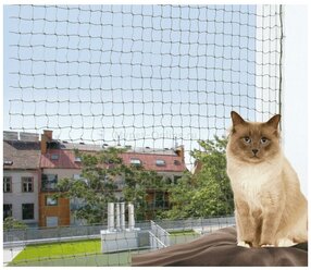 Защитная сетка для кошек, Trixie (усиленная, 2 х 1,5 м, оливковый, 44291)