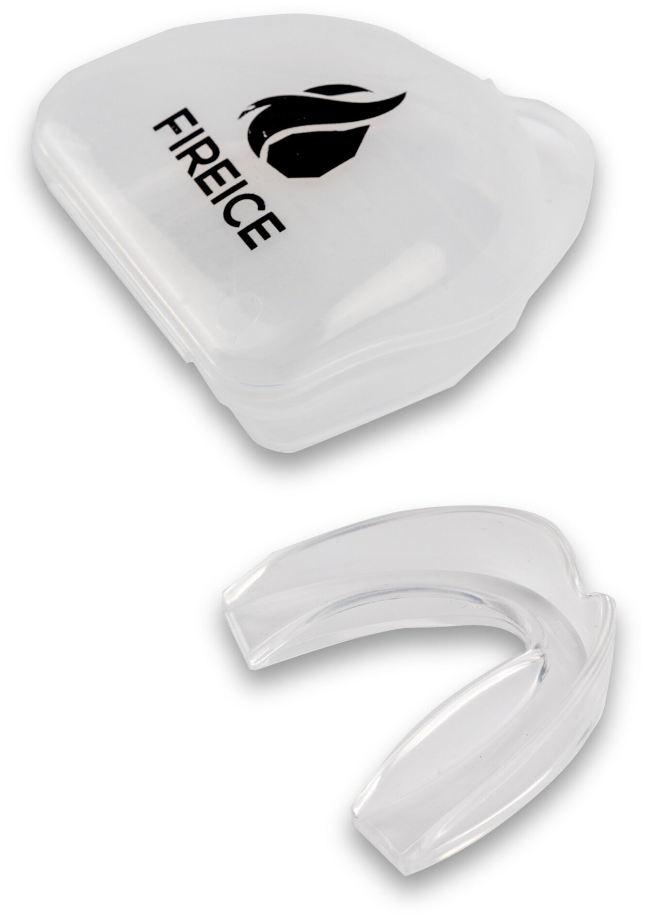 Капа 1-челюстная FIRE ICE (взрослая) в коробке прозрачная жесткая - FIRE ICE
