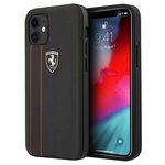 Чехол Ferrari Off- Track Genuine leather Stitched stipe для iPhone 12 mini - изображение