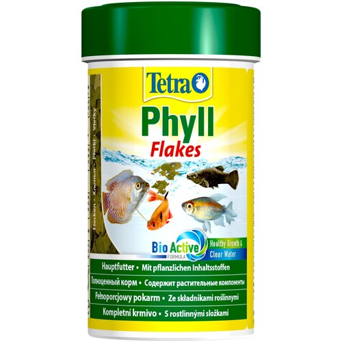 Сухой корм для рыб, ракообразных Tetra TetraPhyll Flakes, 250 мл, 52 г