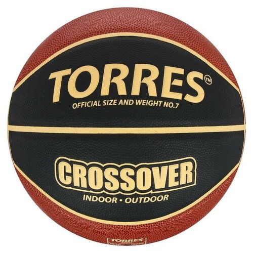 Мяч баскетбольный TORRES Crossover, B32097, PU, клееный, 8 панелей, размер 7 мяч баскетбольный torres crossover b32097 pu клееный 8 панелей размер 7
