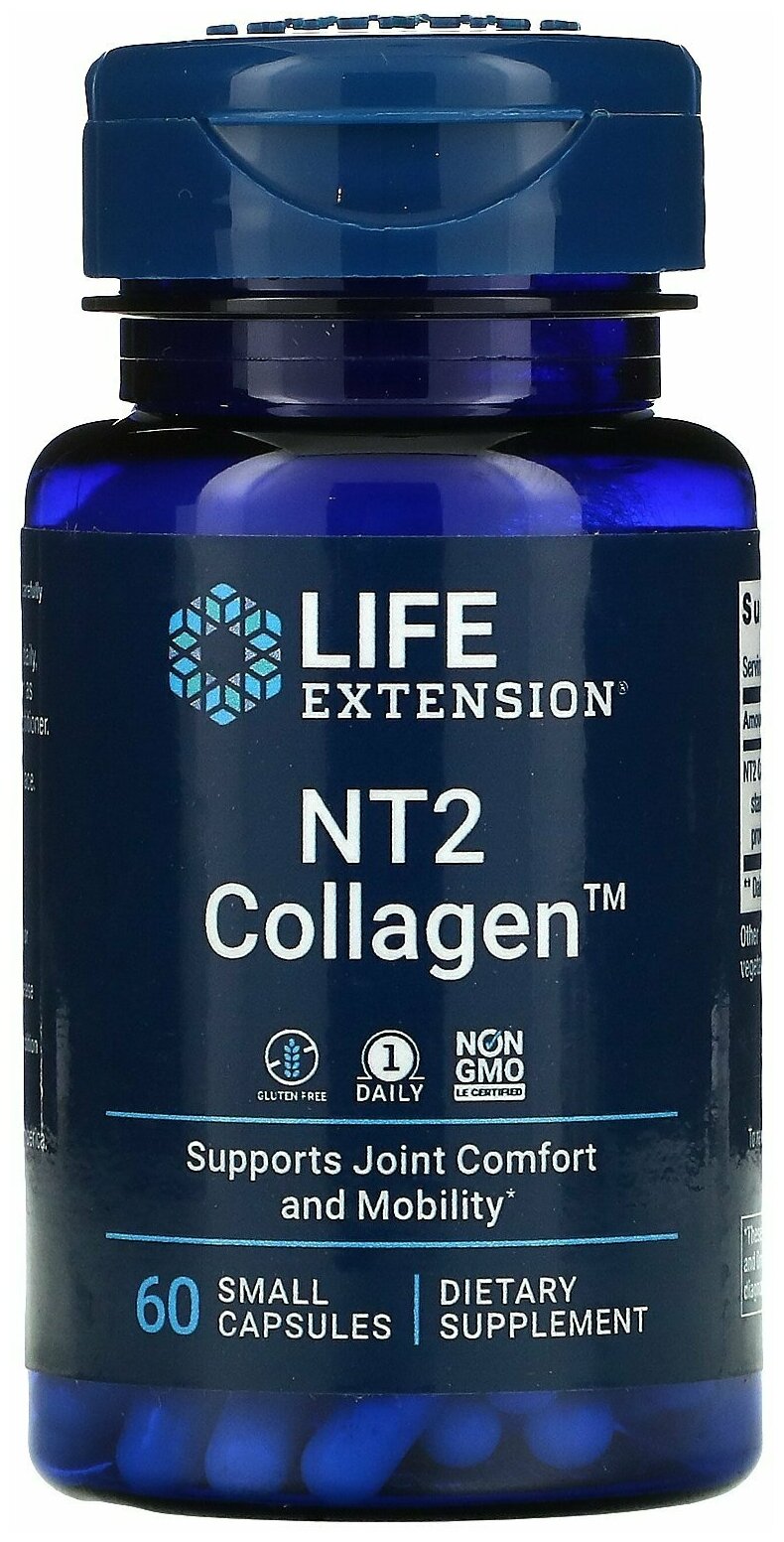 Life Extension NT2 Collagen 40 mg 60 Small Capsules