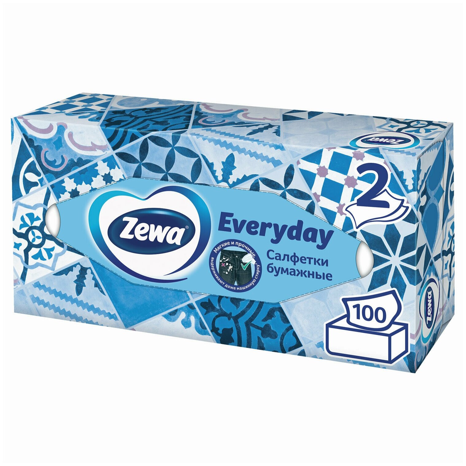 Салфетки бумажные в коробке Zewa Everyday, 2 слоя, 100 шт. - фотография № 19