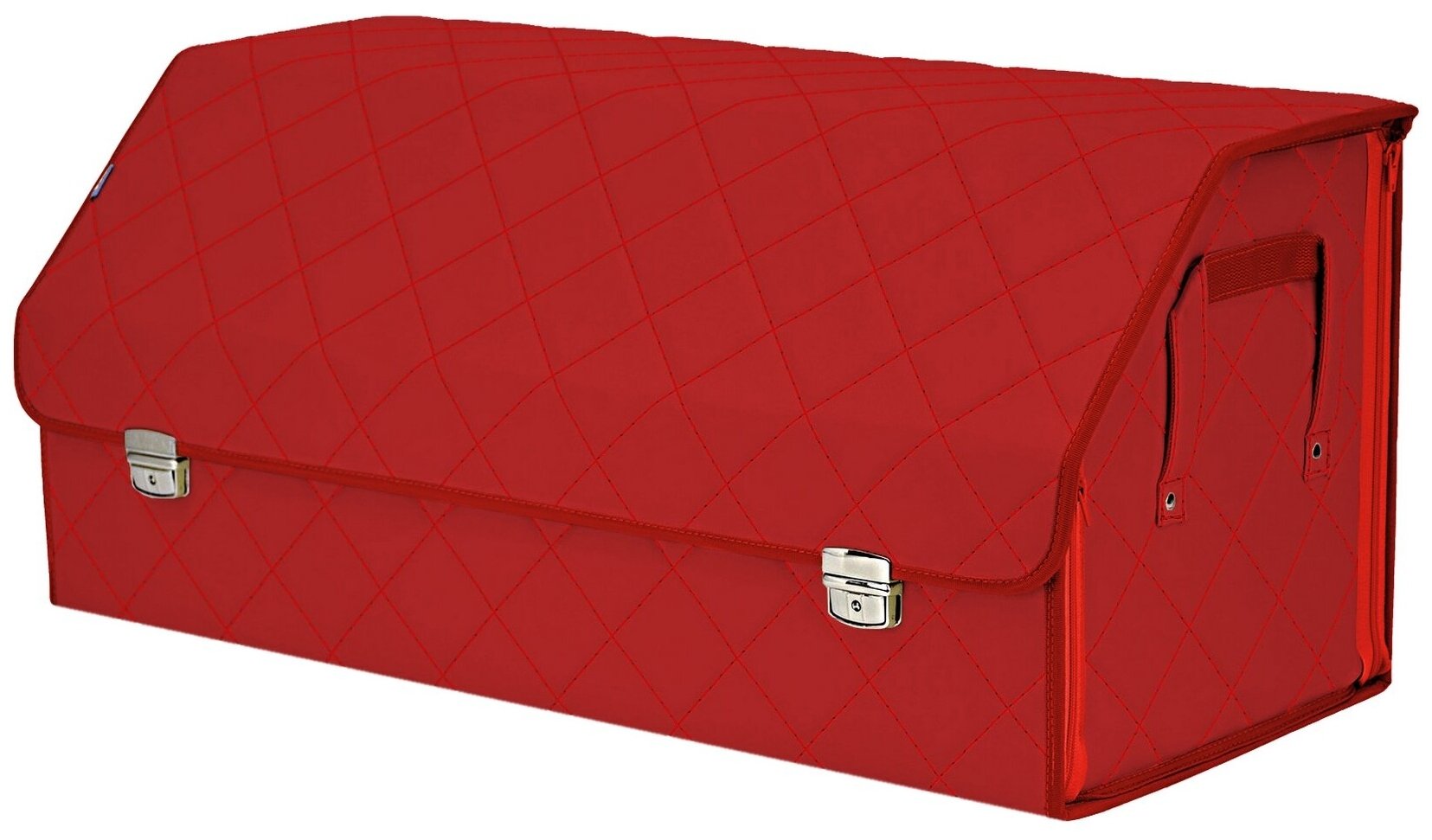 Органайзер-саквояж в багажник "Союз Премиум" (размер XXL). Цвет: красный с красной прострочкой Ромб.
