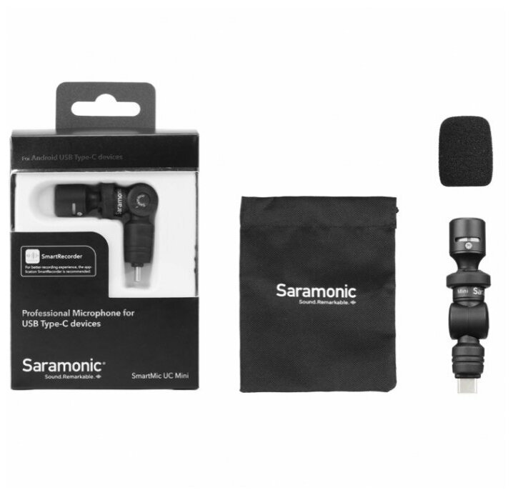 Saramonic SmartMic UC Mini Микрофон Plug & Play компактный всенаправленный для Android, USB-C