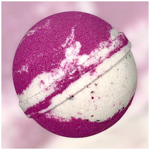 Art of Joy // Бомбочка-гейзер бело-розовая с разводами и шиммером (аромат Armand Basi In Red), 265 гр.