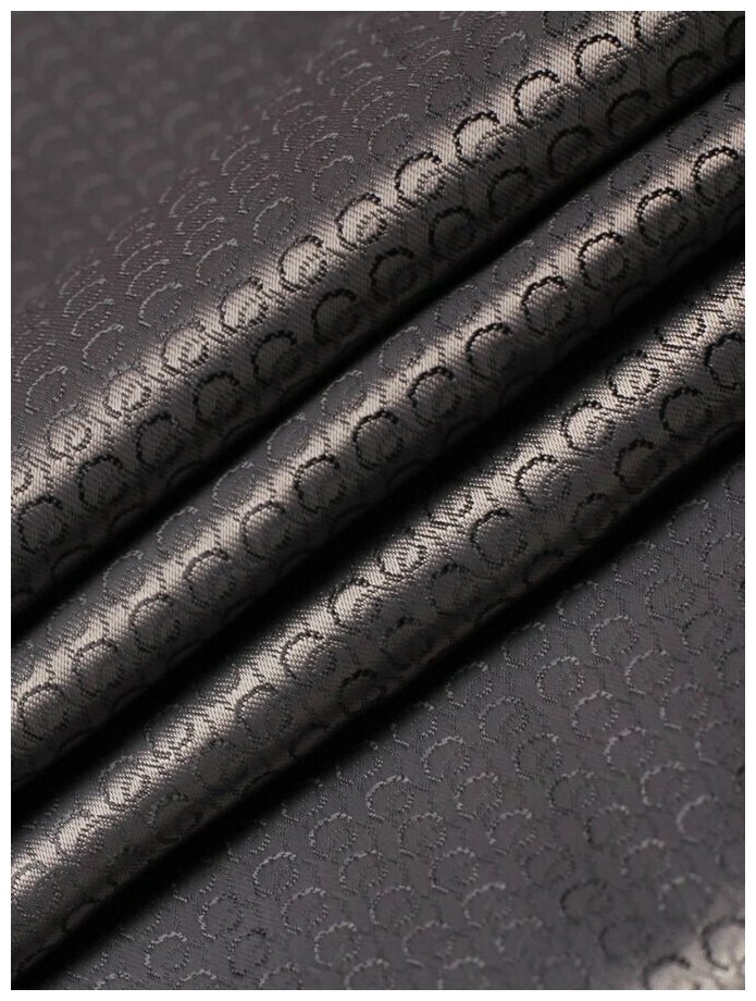 Ткань подкладочная серебристая жаккард для шитья, MDC FABRICS S104/21 полиэстер, вискоза для верхней одежды. Отрез 1 метр
