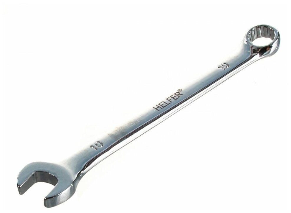 HF002024 Ключ комбинированный 10 мм (Cr-V, пластиковый холдер) HELFER - фотография № 1