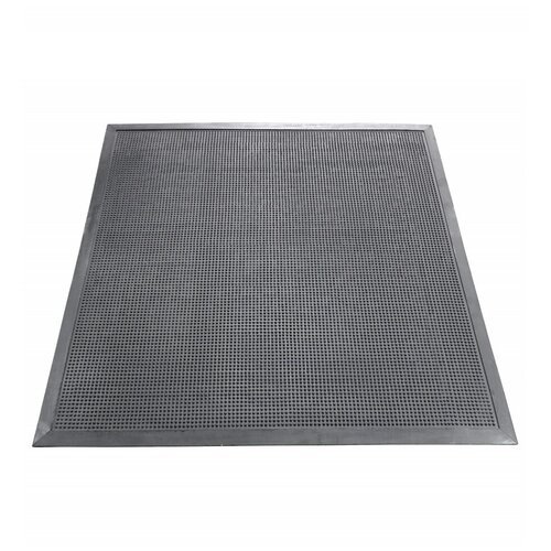 Коврик грязезащитный резиновый серый 800х800х7,7 мм шипообразный-вафельный двусторонний СК-Полимеры