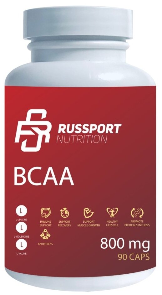 БЦАА RS Nutrition BCAA Аминокислоты 90 капсул 800 mg