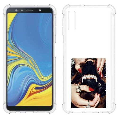 чехол задняя панель накладка бампер mypads миньон купидон для samsung galaxy a7 2018 sm a750fn ds противоударный Чехол задняя-панель-накладка-бампер MyPads маникюр для Samsung Galaxy A7 (2018) SM-A750FN/DS противоударный