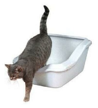 Trixie Туалет с бортиком для кошек, 45 ? 21(29) ? 54 см, белый 40371, 1,34 кг, 60913