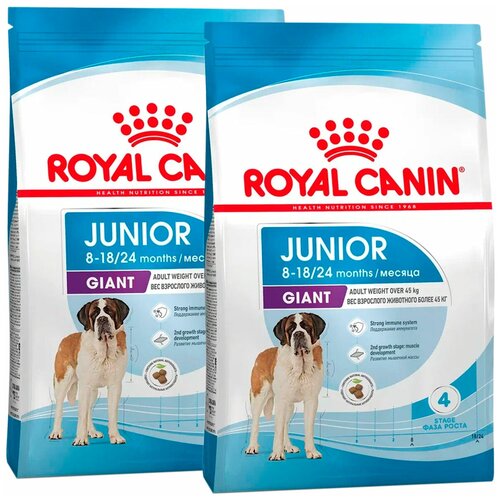 royal canin giant junior для щенков крупных пород 3 5 кг х 4 шт ROYAL CANIN GIANT JUNIOR для щенков крупных пород (3,5 + 3,5 кг)