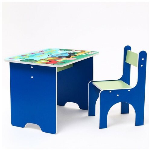 Комплект мебели «Синий трактор», стол и стул