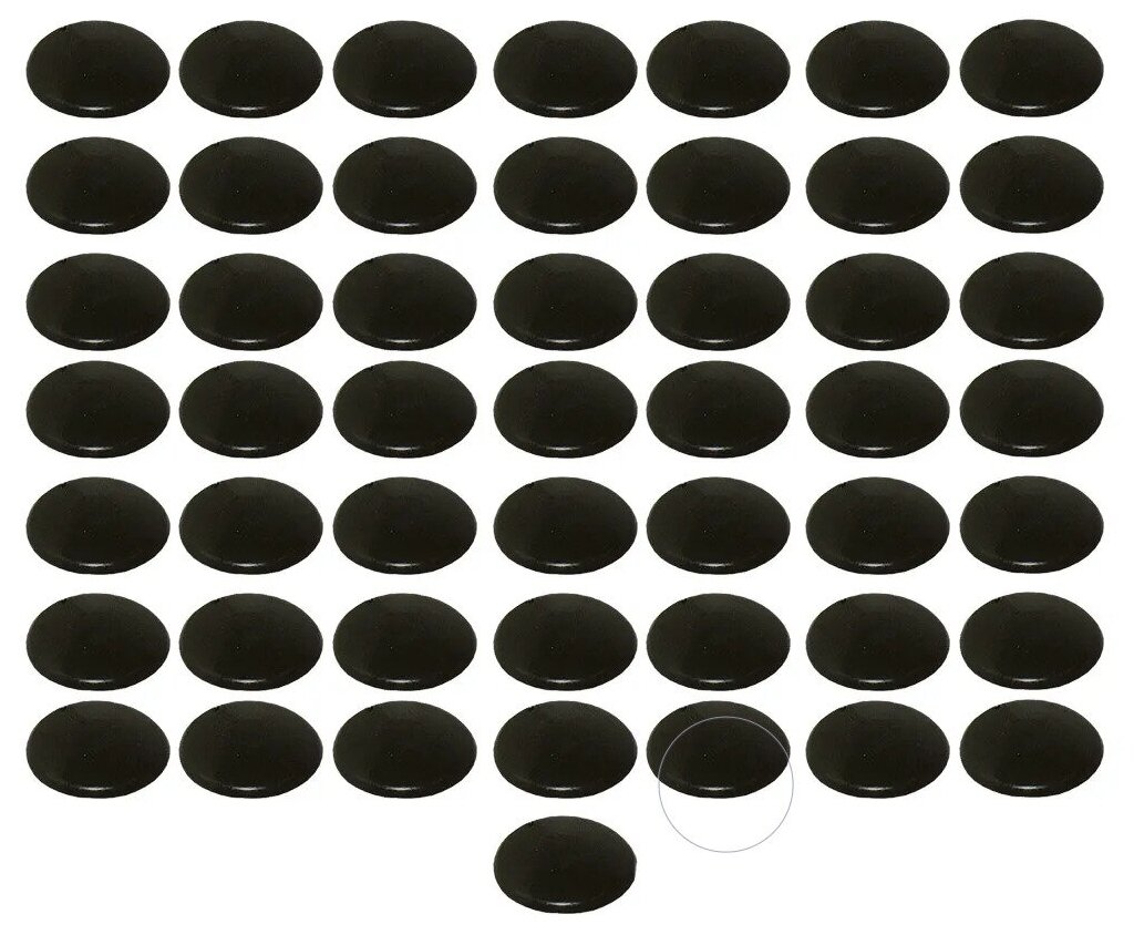 Заглушка мебельная под евровинт (конфирмат), черная, 500 шт / пластиковая заглушка винта