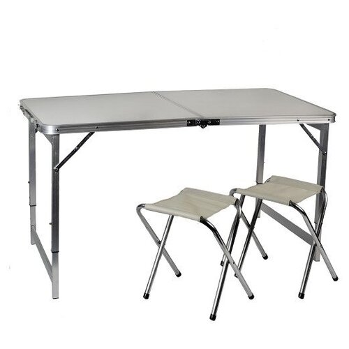 фото Набор алюминиевый стол 60х90см и 2 стула eastshark