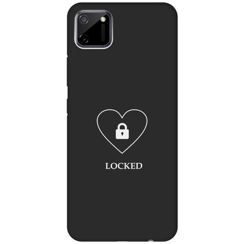 Матовый чехол Locked W для realme C11 / Рилми С11 с 3D эффектом черный матовый чехол cute stickers для realme c11 рилми с11 с 3d эффектом черный