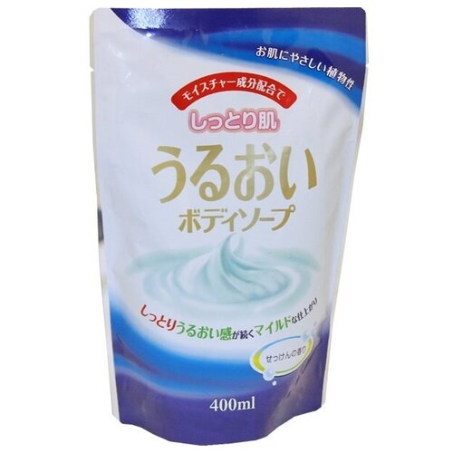 Жидкое мыло для тела увлажняющее сантибактериальным эффектом и экстрактом алоэ (цитрусовый аромат), сменная упаковка, 400 мл.