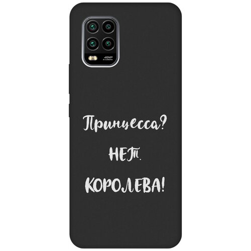 Матовый Soft Touch силиконовый чехол на Xiaomi Mi 10 Lite, Сяоми Ми 10 Лайт с 3D принтом Princes? W черный матовый soft touch силиконовый чехол на xiaomi mi 10 lite сяоми ми 10 лайт с 3d принтом hands w черный