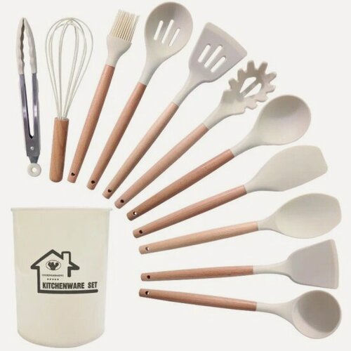 Изображение товара Набор кухонных принадлежностей Teco TC-UTSK10-BG, бежевый, 12 предметов