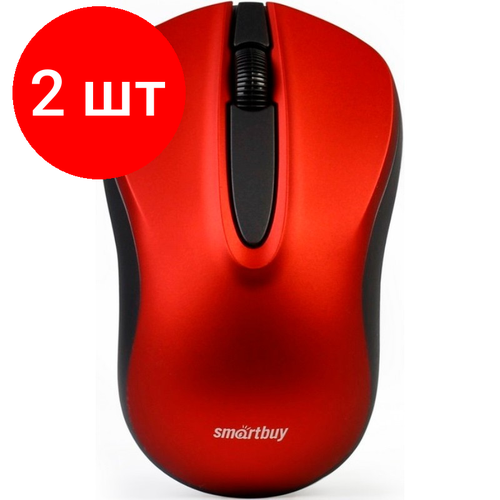 Комплект 2 штук, Мышь компьютерная Smartbuy ONE 329AG-R красная (SBM-329AG-R)